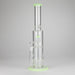15" Color accented glass water bong with Double Perc | Jupiter Grass