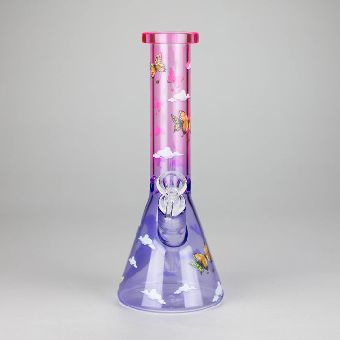 10" Glass Bong With The Butterfly Design | Jupiter Grass