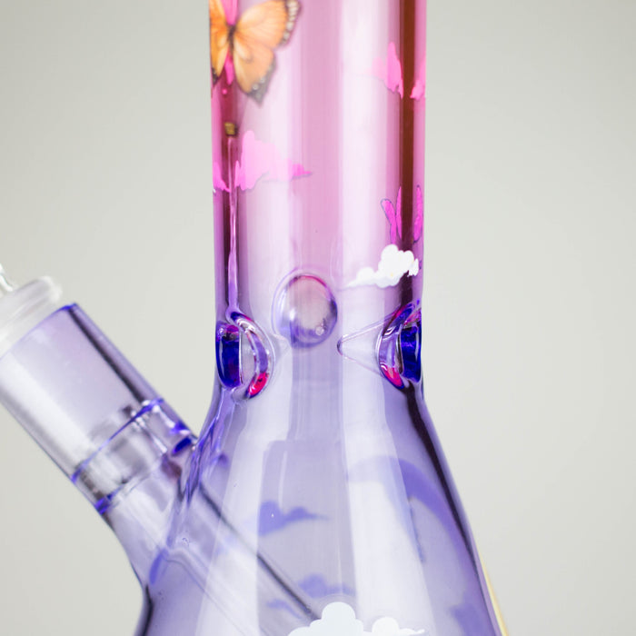 10" Glass Bong With The Butterfly Design | Jupiter Grass