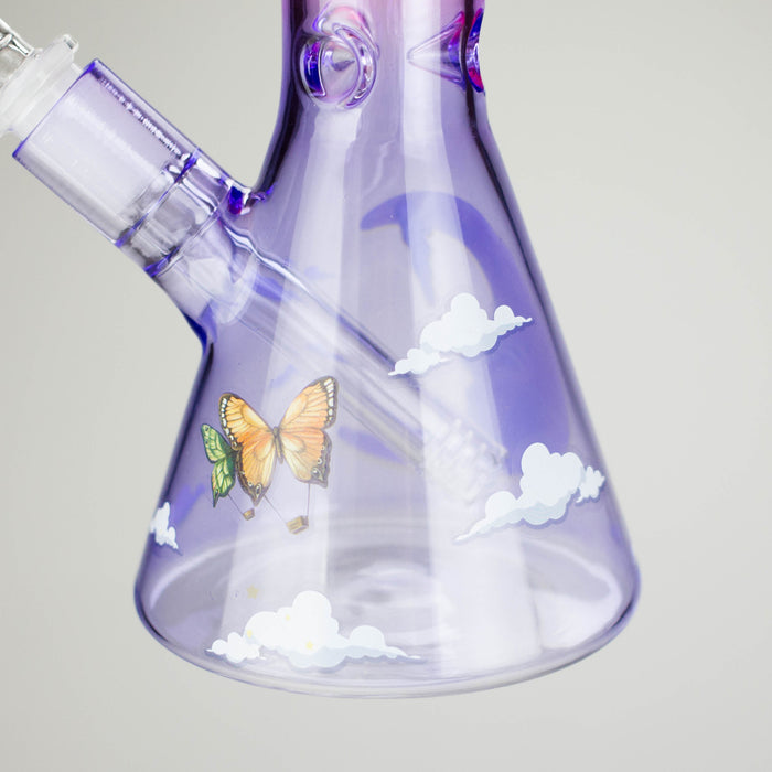 10" Glass Bong With The Butterfly Design | Jupiter Grass
