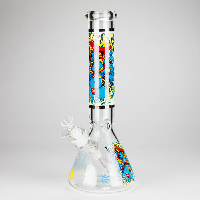 14" 7 mm Glass Bong With Pirate Design | Jupiter Grass