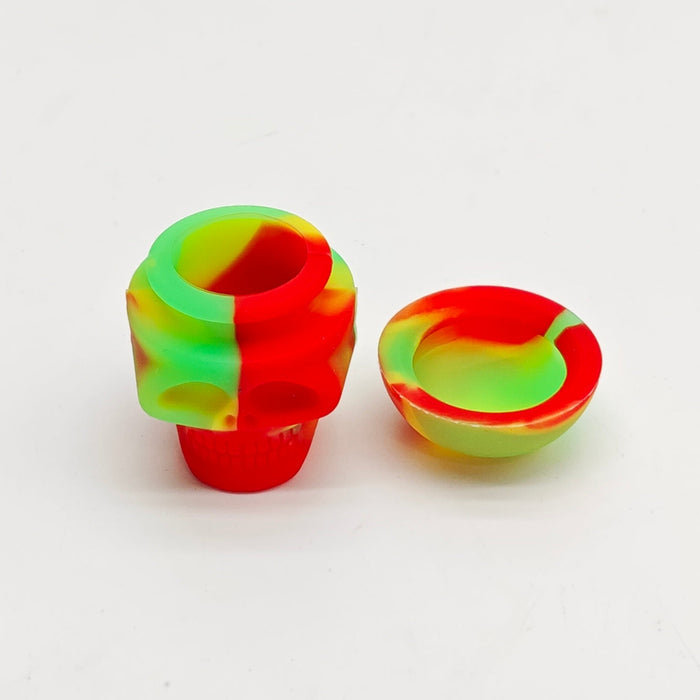 3ml Silicone Skull Wax Container Jar of 100 | Jupiter Grass