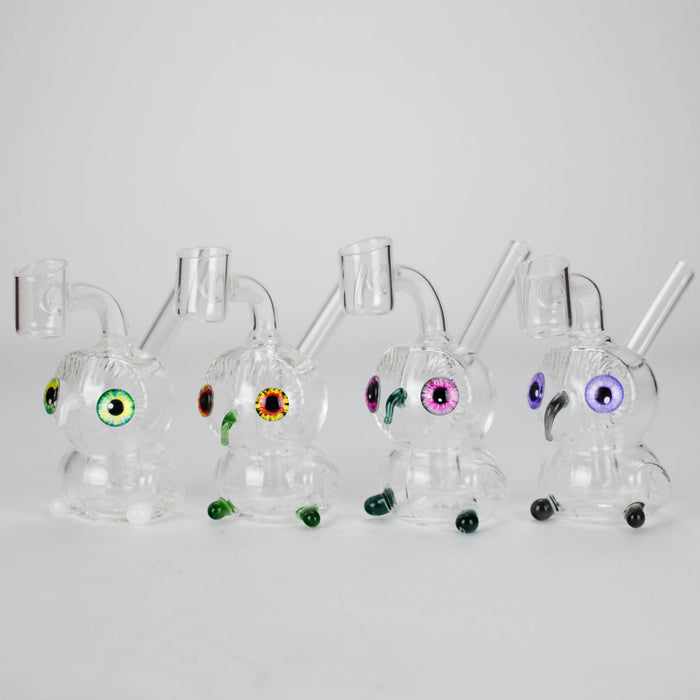 4″ Owl Glass Dab Rig [F20230926-4B] | Jupiter Grass