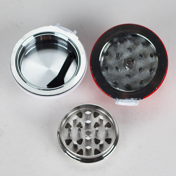 Character Grinder – 3-Part Herb and Tobacco Grinder | 53mm Red Ball Design | Jupiter Grass