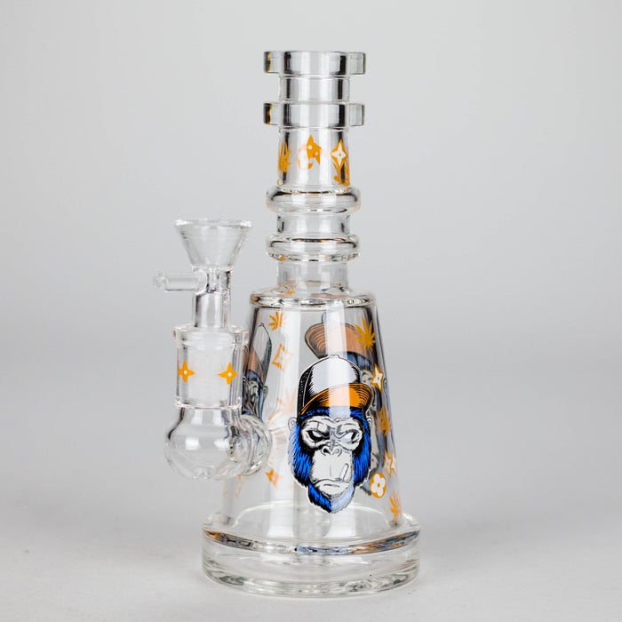 6.5" Gorillux Glow in the dark Glass Bong