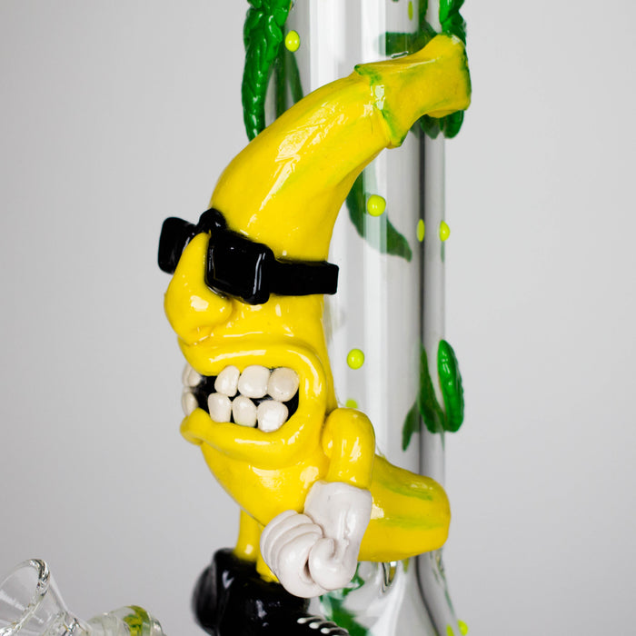 13" Bananabudz Glow in the dark Glass Bong