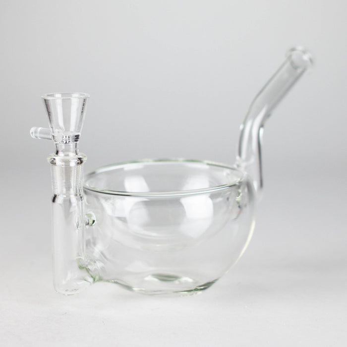 Clear Katora Water Pipe Unique Bowl-Style Design with 14mm Joint