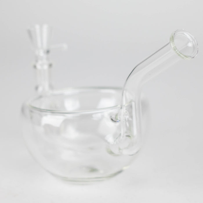 Clear Katora Water Pipe Unique Bowl-Style Design with 14mm Joint