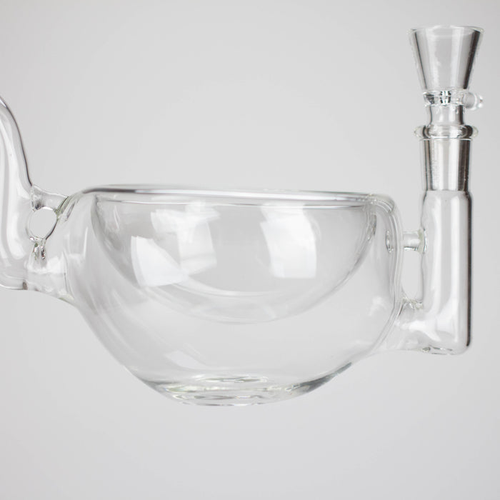 Clear Katora Water Pipe Unique Bowl-Style Design with 14mm Joint