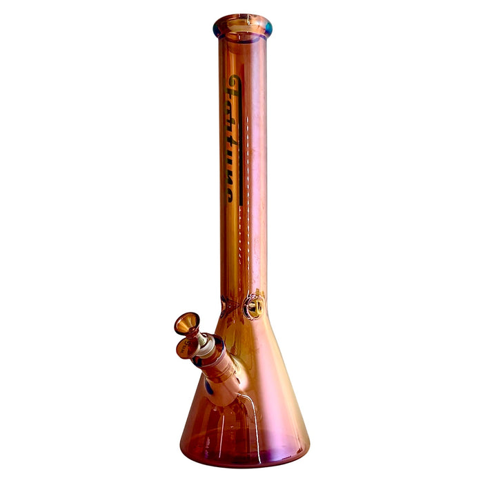 Fortune | 18" 7mm Electroplate Glass Beaker Bong [185007NE] | Jupiter Grass