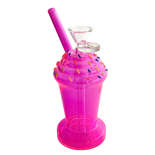 5-3/4" Milkshake Design Glass Bong | Jupiter Grass