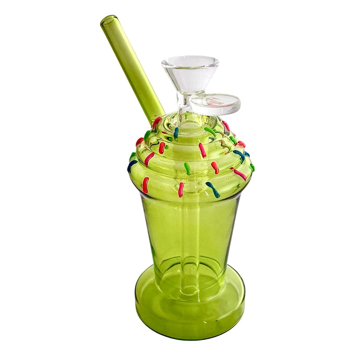 5-3/4" Milkshake Design Glass Bong | Jupiter Grass