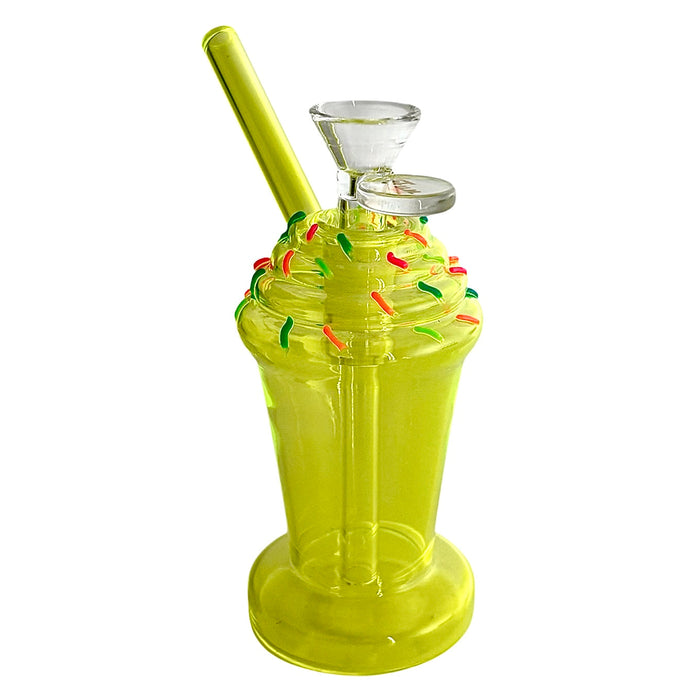 5-3/4" Milkshake Design Glass Bong | Jupiter Grass