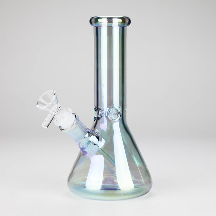 8" Electroplate Glass Beaker Bong – 5mm Thick | Ice Catcher | 3-Piece Set | Jupiter Grass