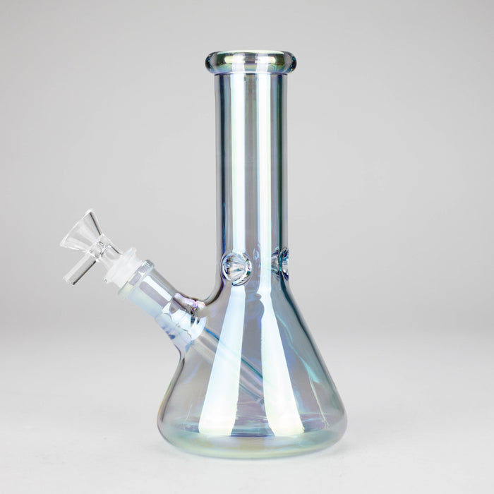 8" Electroplate Glass Beaker Bong – 5mm Thick | Ice Catcher | 3-Piece Set | Jupiter Grass
