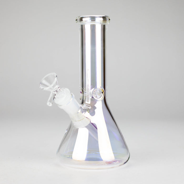 8" Electroplate Glass Beaker Bong – 5mm Thick | Ice Catcher | 3-Piece Set | Jupiter Grass