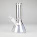 8" Electroplate Glass Beaker Bong – 5mm Thick | Ice Catcher | 3-Piece Set | Jupiter Grass