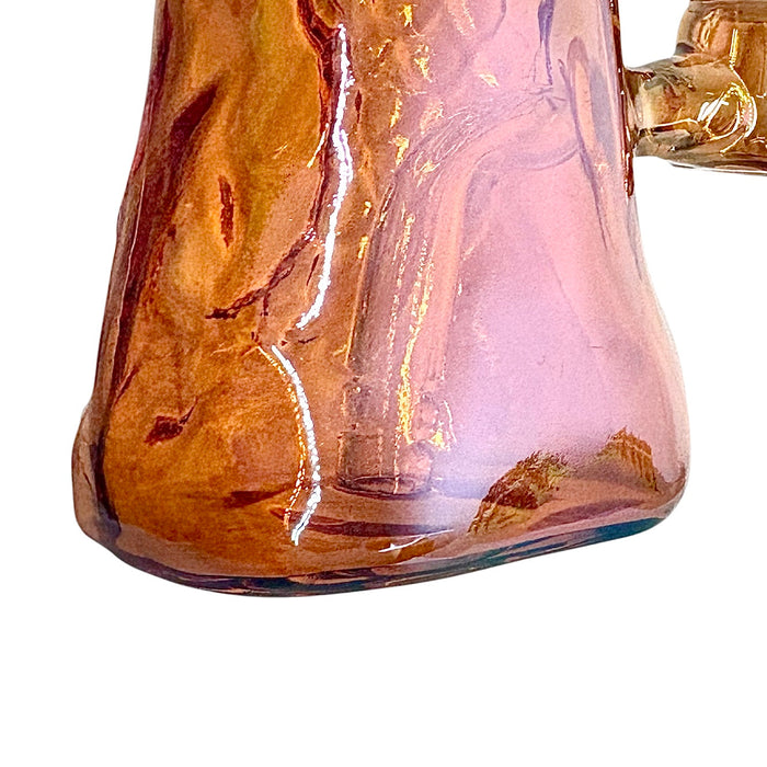 7" Mermaid Design Electroplate Glass Bong – Compact & Stemless | Jupiter Grass