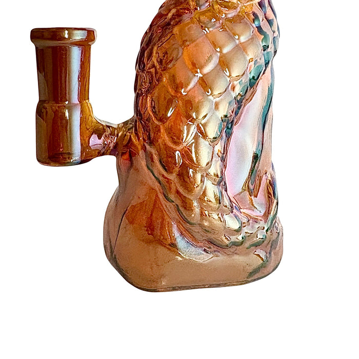 7" Mermaid Design Electroplate Glass Bong – Compact & Stemless | Jupiter Grass