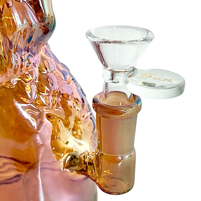 7" Mermaid Design Electroplate Glass Bong – Compact & Stemless | Jupiter Grass