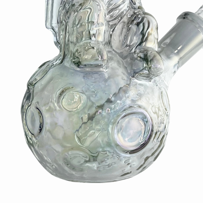 6" Astronaut Design Electroplate Glass Bong – Compact & Stemless | Jupiter Grass