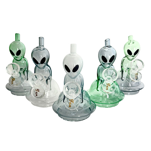 5" Alien Design Glass Bong – Compact & Stemless | Jupiter Grass