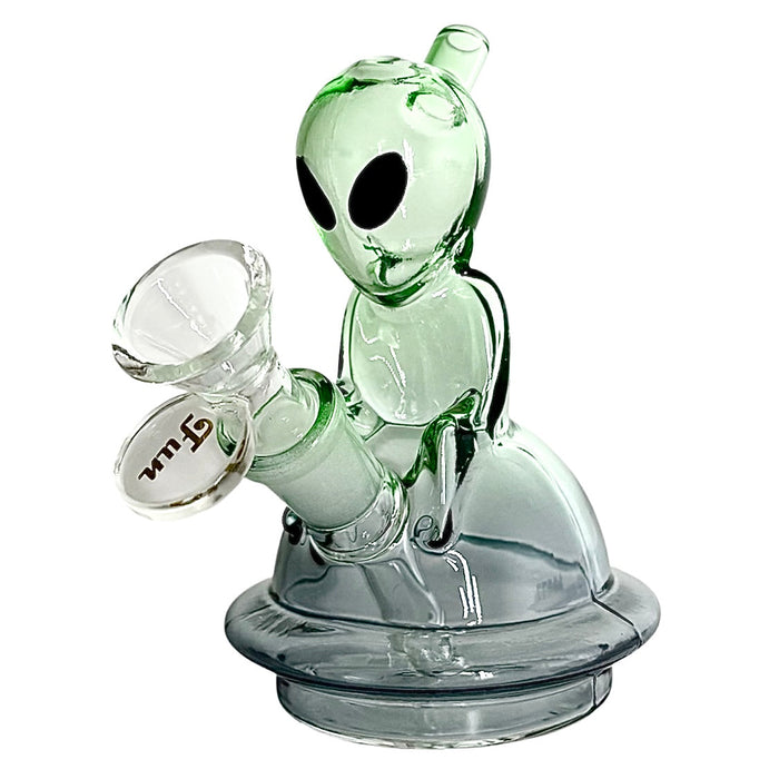 5" Alien Design Glass Bong – Compact & Stemless | Jupiter Grass