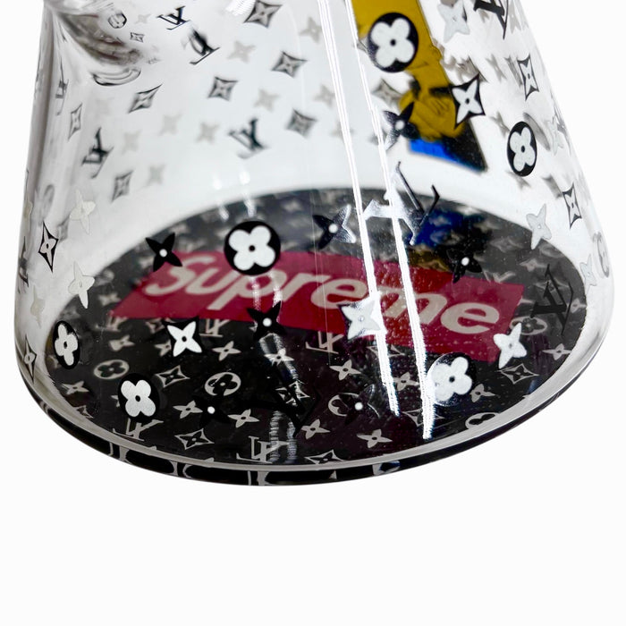 10" Cartoon Glow-in-the-Dark Glass Beaker Bong – 3-Piece Set | Jupiter Grass