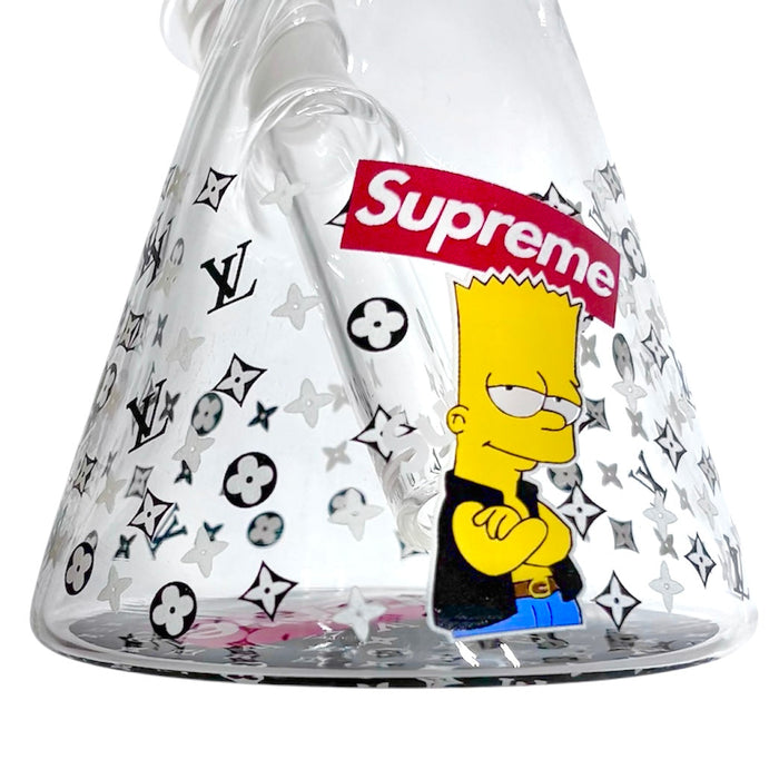 10" Cartoon Glow-in-the-Dark Glass Beaker Bong – 3-Piece Set | Jupiter Grass