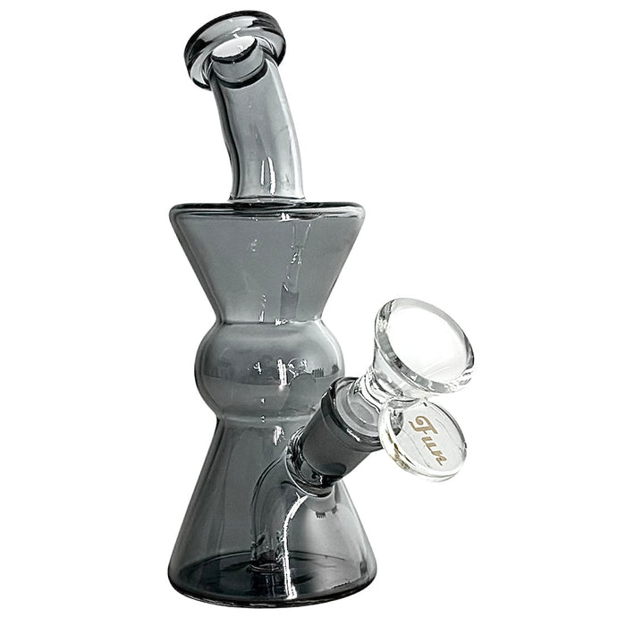 6" Hourglass Electroplate Glass Bong – Compact & Stemless | Jupiter Grass