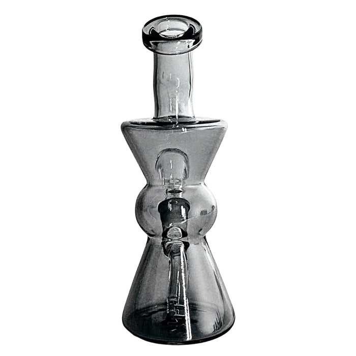 6" Hourglass Electroplate Glass Bong – Compact & Stemless | Jupiter Grass