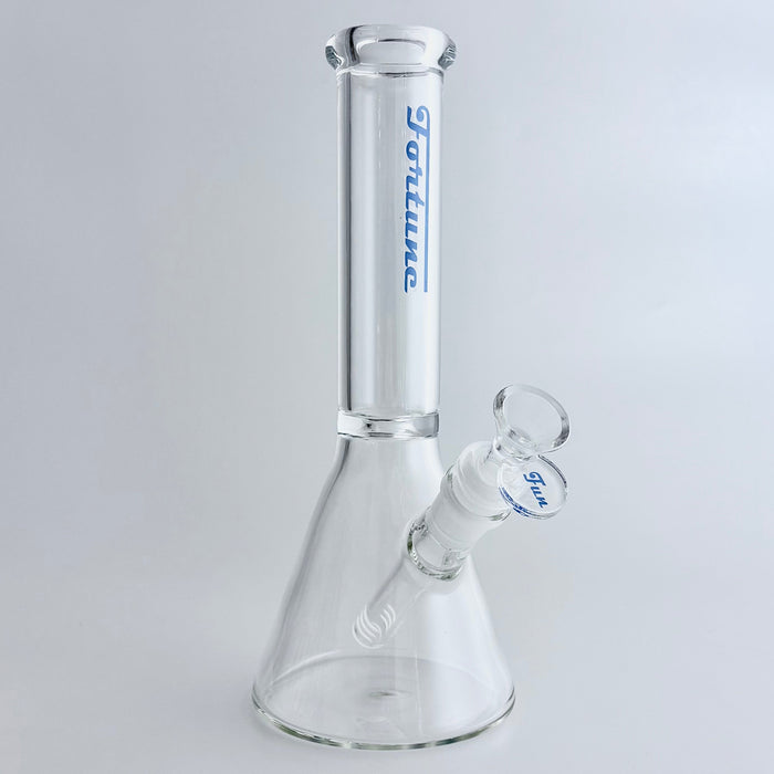 Fortune | 10" Clear Beaker Glass Bong – 5mm Thick | Jupiter Grass