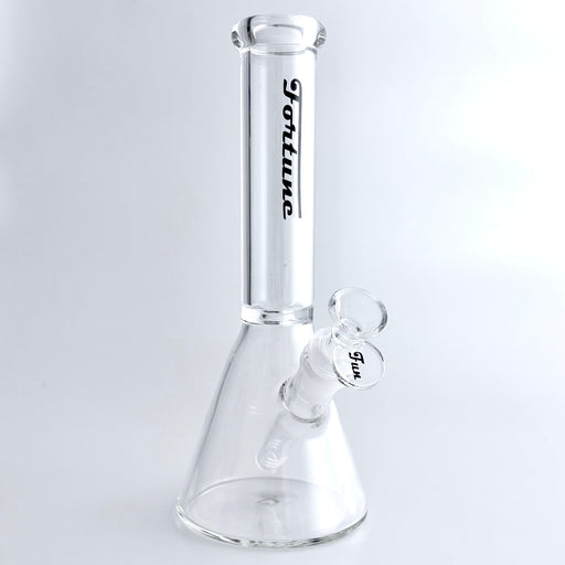 Fortune | 10" Clear Beaker Glass Bong – 5mm Thick | Jupiter Grass