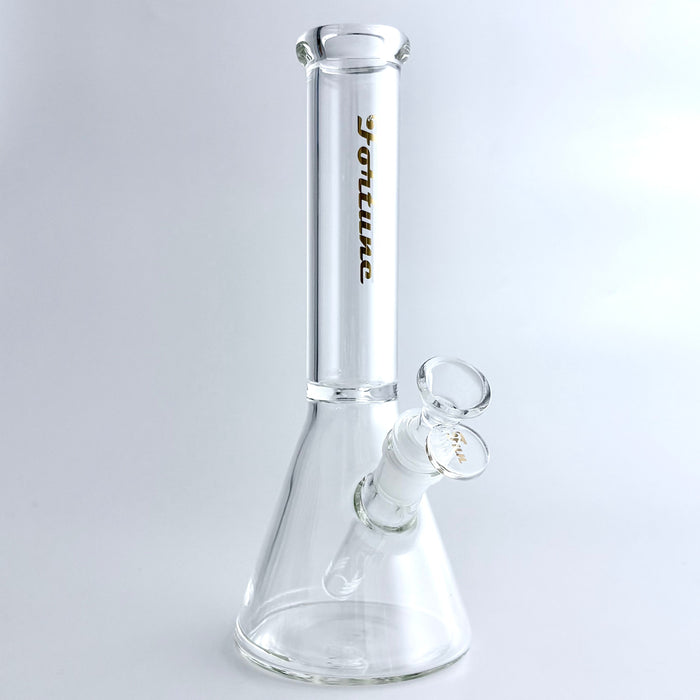 Fortune | 10" Clear Beaker Glass Bong – 5mm Thick | Jupiter Grass
