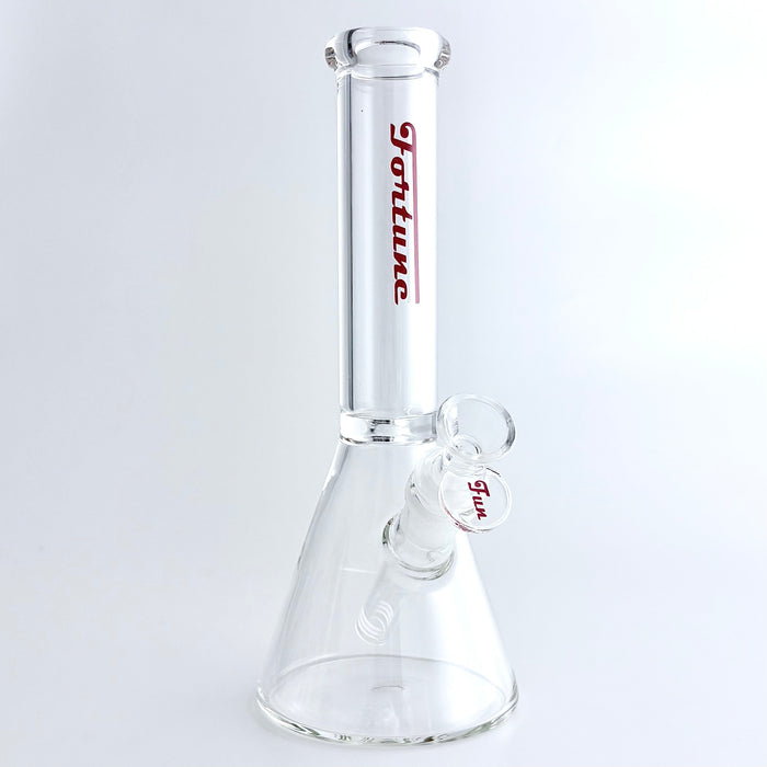 Fortune | 10" Clear Beaker Glass Bong – 5mm Thick | Jupiter Grass