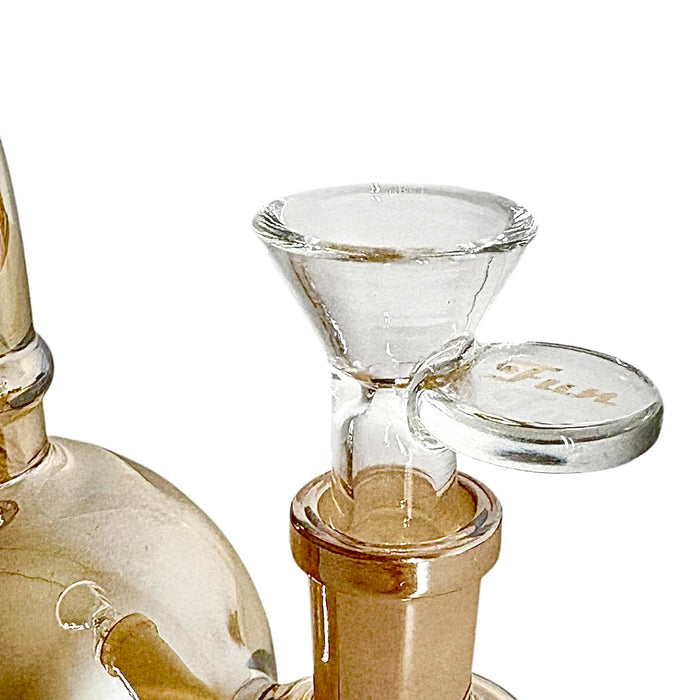 Fortune | 6-3/4" Ball Shape Electroplate Glass Bong Compact & Stemless