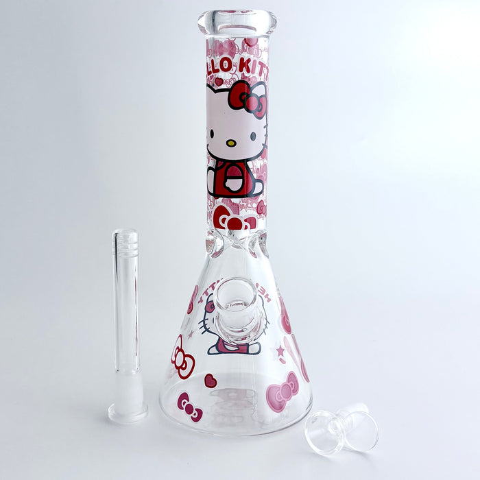 10" 5mm HK Design Glass Beaker Bong | Jupiter Grass