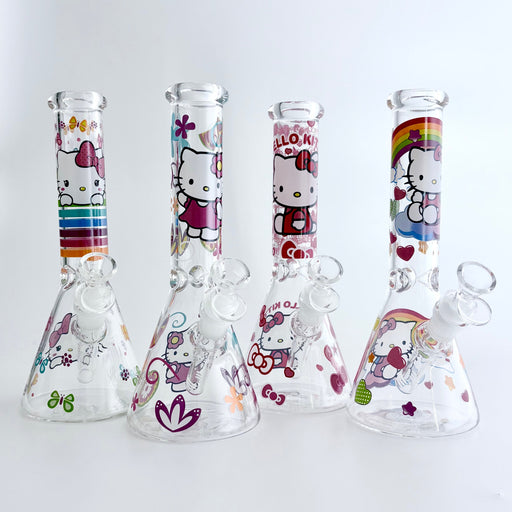 10" 5mm HK Design Glass Beaker Bong | Jupiter Grass