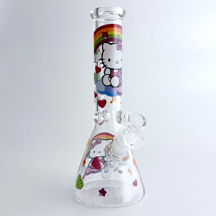 10" 5mm HK Design Glass Beaker Bong | Jupiter Grass