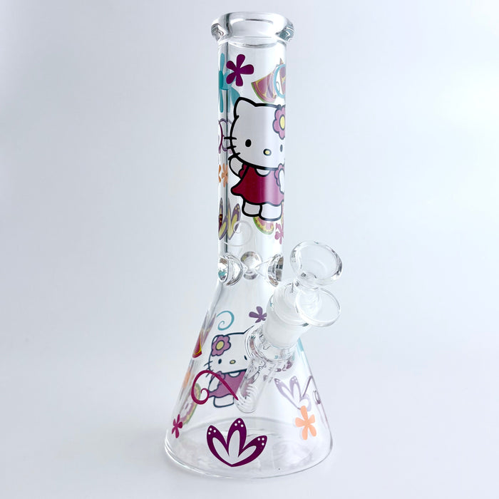 10" 5mm HK Design Glass Beaker Bong | Jupiter Grass
