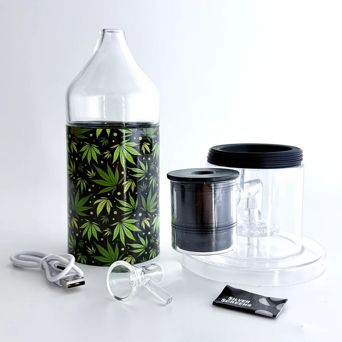 Electric Lamp Bong Set-Leaf | Jupiter Grass