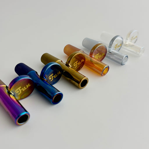 Fortune | Electroplate 14mm Glass Popper Bowl With Gold Logo | Jupiter Grass