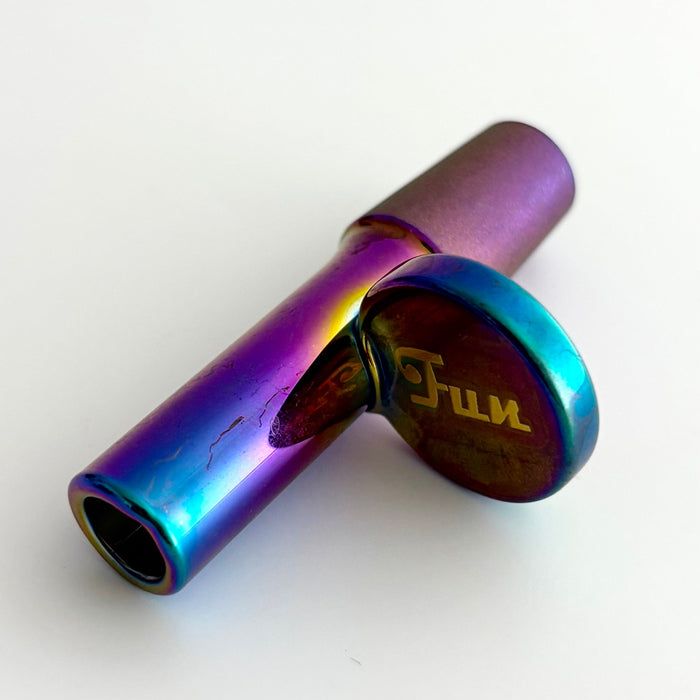Fortune | Electroplate 14mm Glass Popper Bowl With Gold Logo | Jupiter Grass