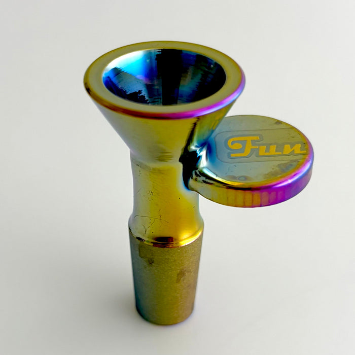 Fortune | Electroplated 14mm Joint Glass Bowl With Gold Logo | Jupiter Grass