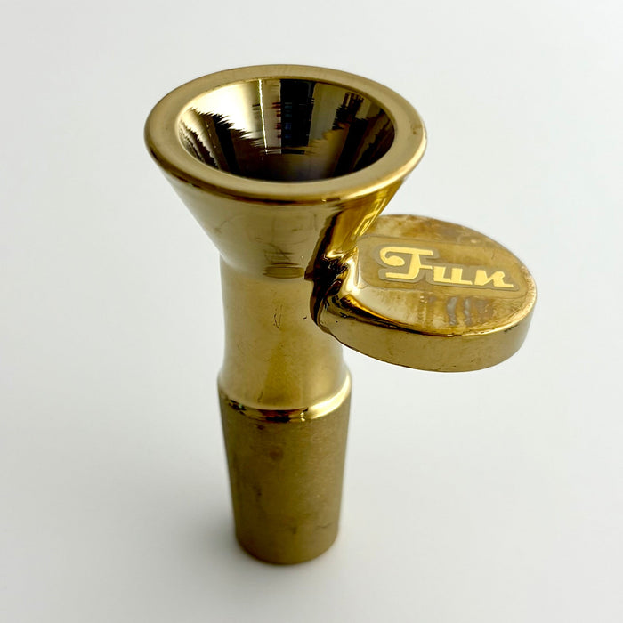 Fortune | Electroplated 14mm Joint Glass Bowl With Gold Logo | Jupiter Grass