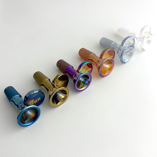 Fortune | Electroplated 14mm Joint Glass Bowl With Gold Logo | Jupiter Grass