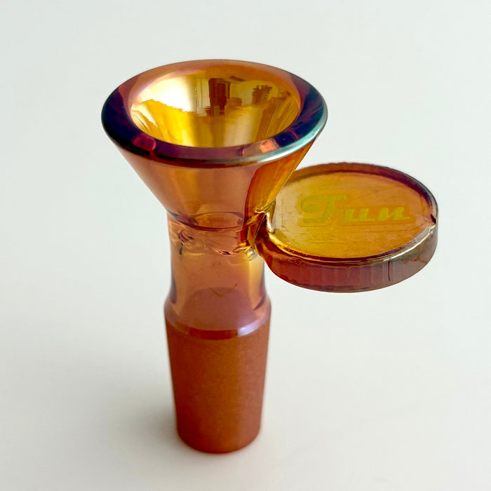 Fortune | Electroplated 14mm Joint Glass Bowl With Gold Logo | Jupiter Grass