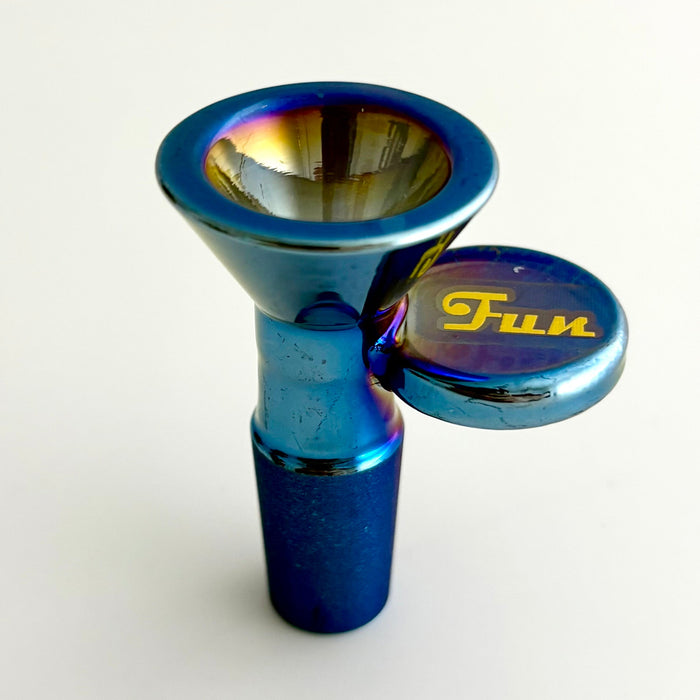 Fortune | Electroplated 14mm Joint Glass Bowl With Gold Logo | Jupiter Grass