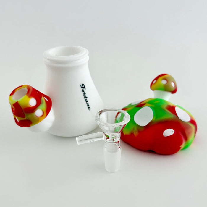 Fortune | 5" Mushroom Silicone Bong | Jupiter Grass