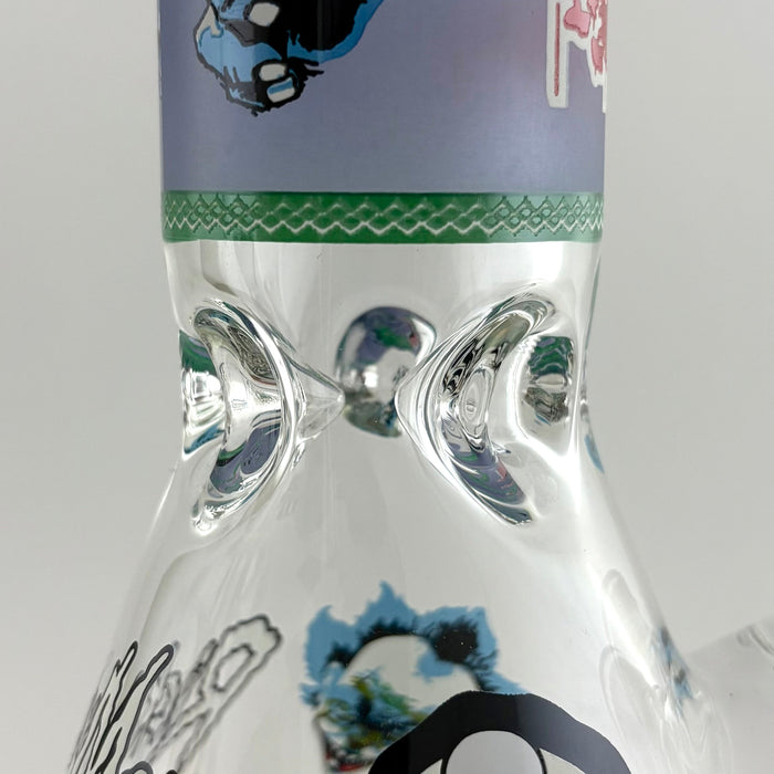 14" Glow in the Dark Cartoon Beaker Bong – 7mm Thick Borosilicate Glass | Jupiter Grass